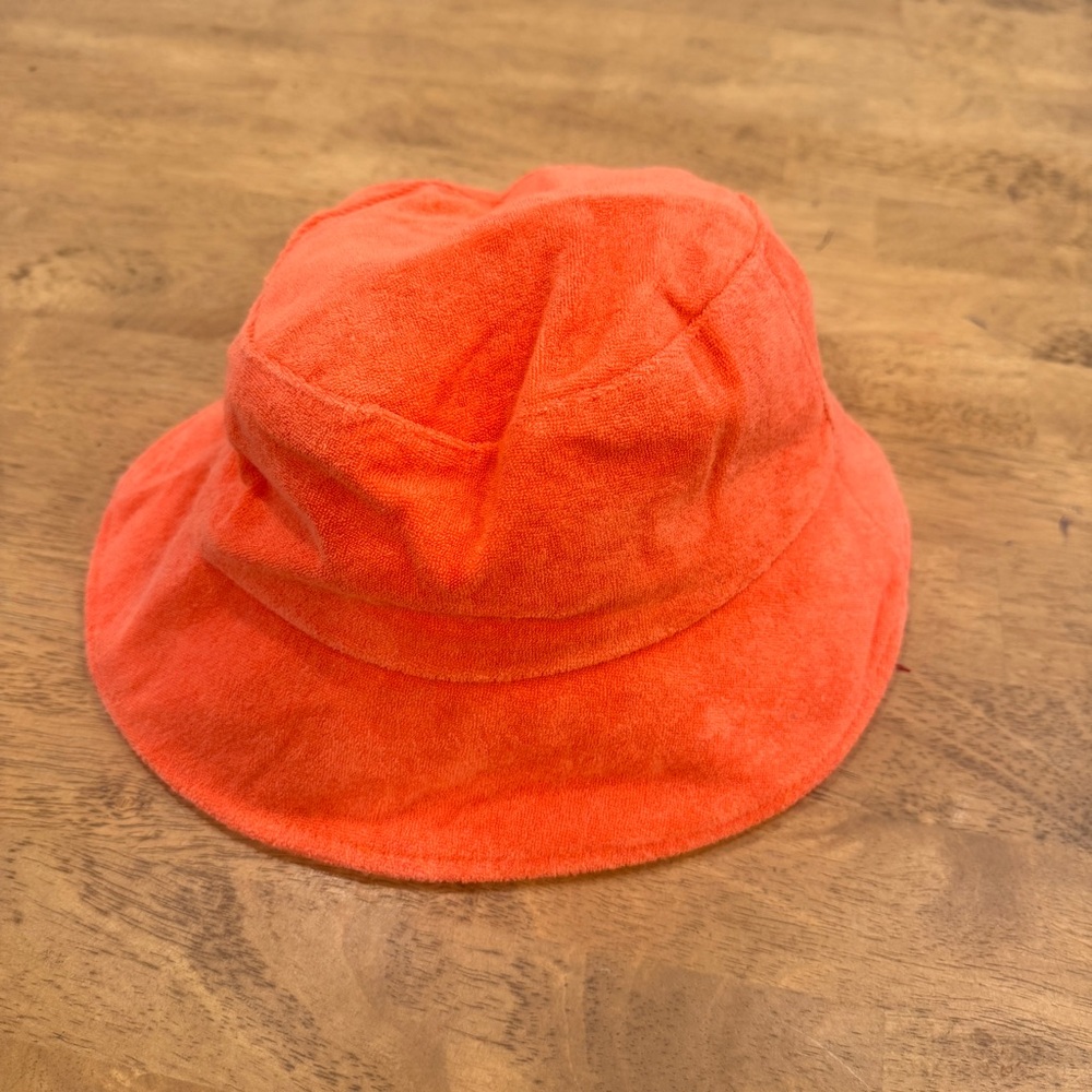 Shiraleah Sol Orange Bucket Hat Terry Fuzzy Vacation Beach Festival